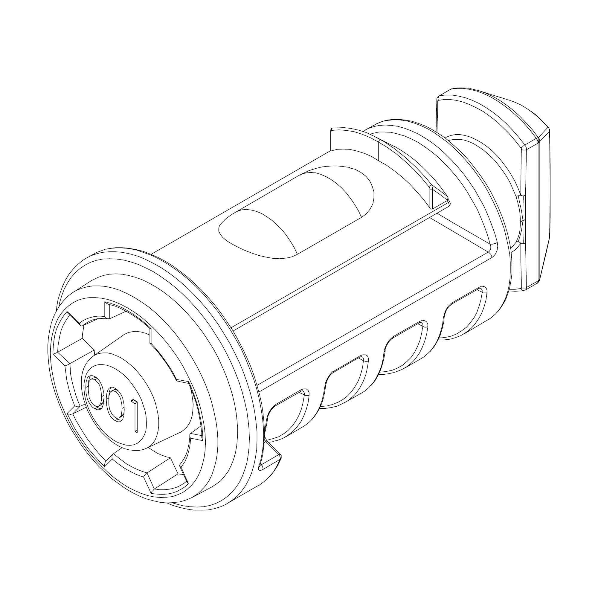 Plastic lock cylinder 2A