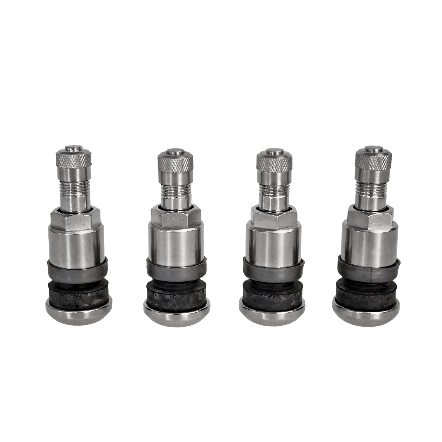 4  Stück Metallventil Messing - MS525N - silber