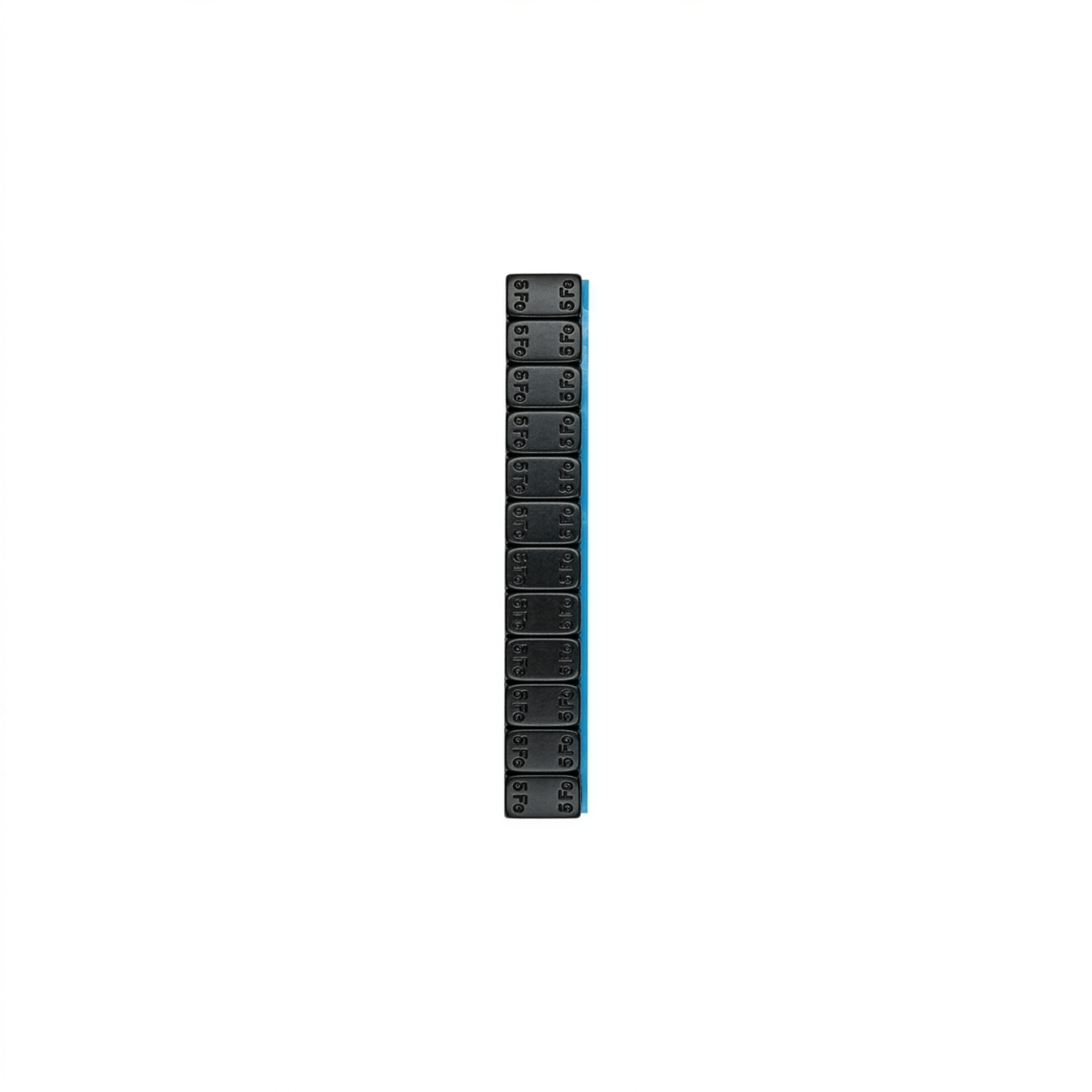 Klebegewicht Riegel 12x5  - 50 Riegel a 60 Gramm schwarz mit Abrisskante