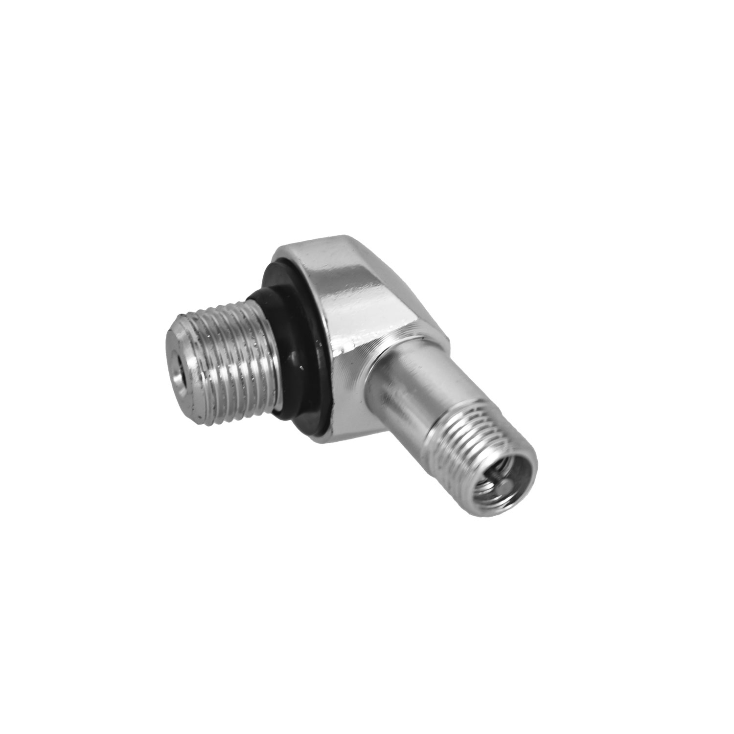 100 Stück - Clamp-In Motorrad Alu-Ventil silber
