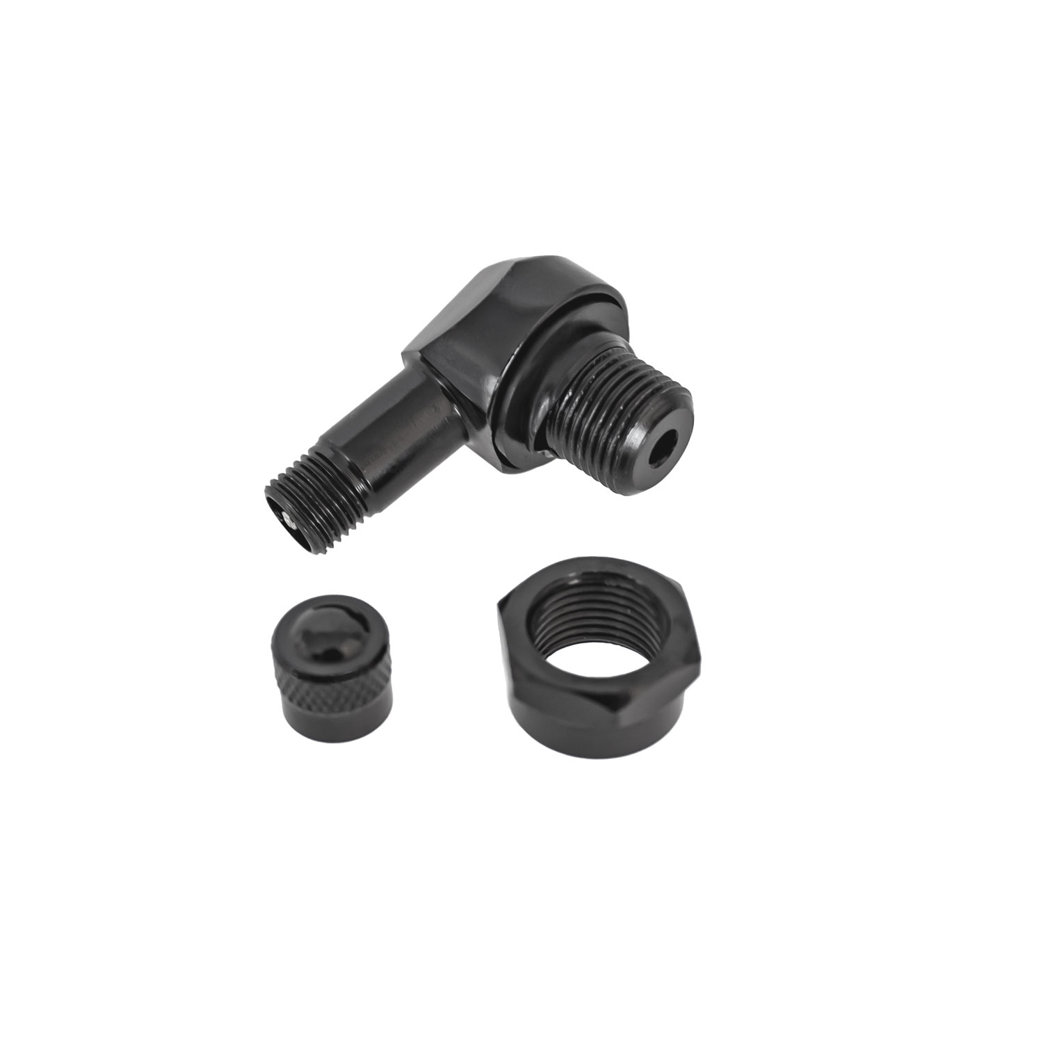 20 Stück - Clamp-In Motorrad Alu-Ventil Schwarz 11,3 mm