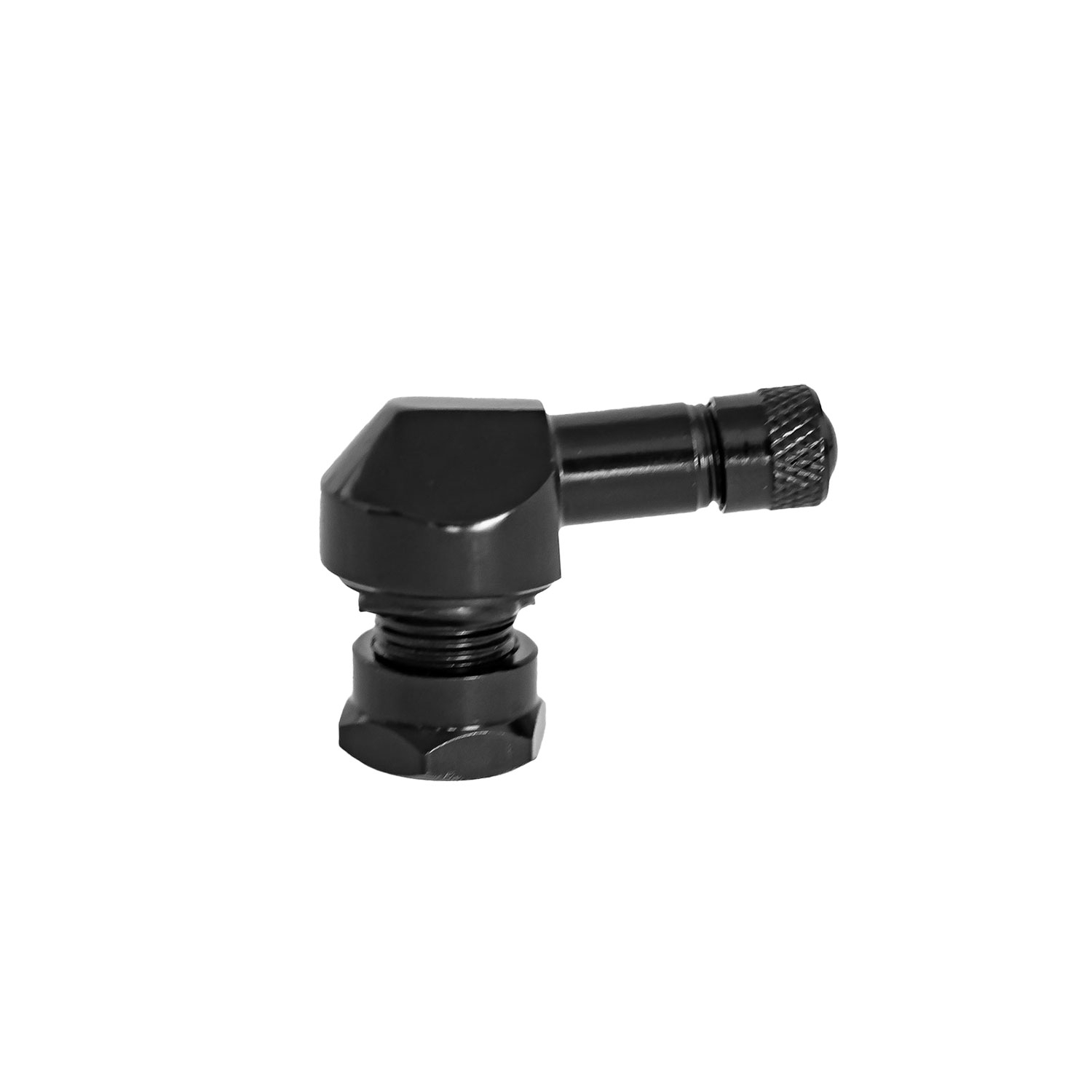 100 Stück - Clamp-In Motorrad Alu-Ventil Schwarz 11,3 mm