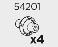 4x Mutter mit  Beilagscheibe für Montagekit  6XXX