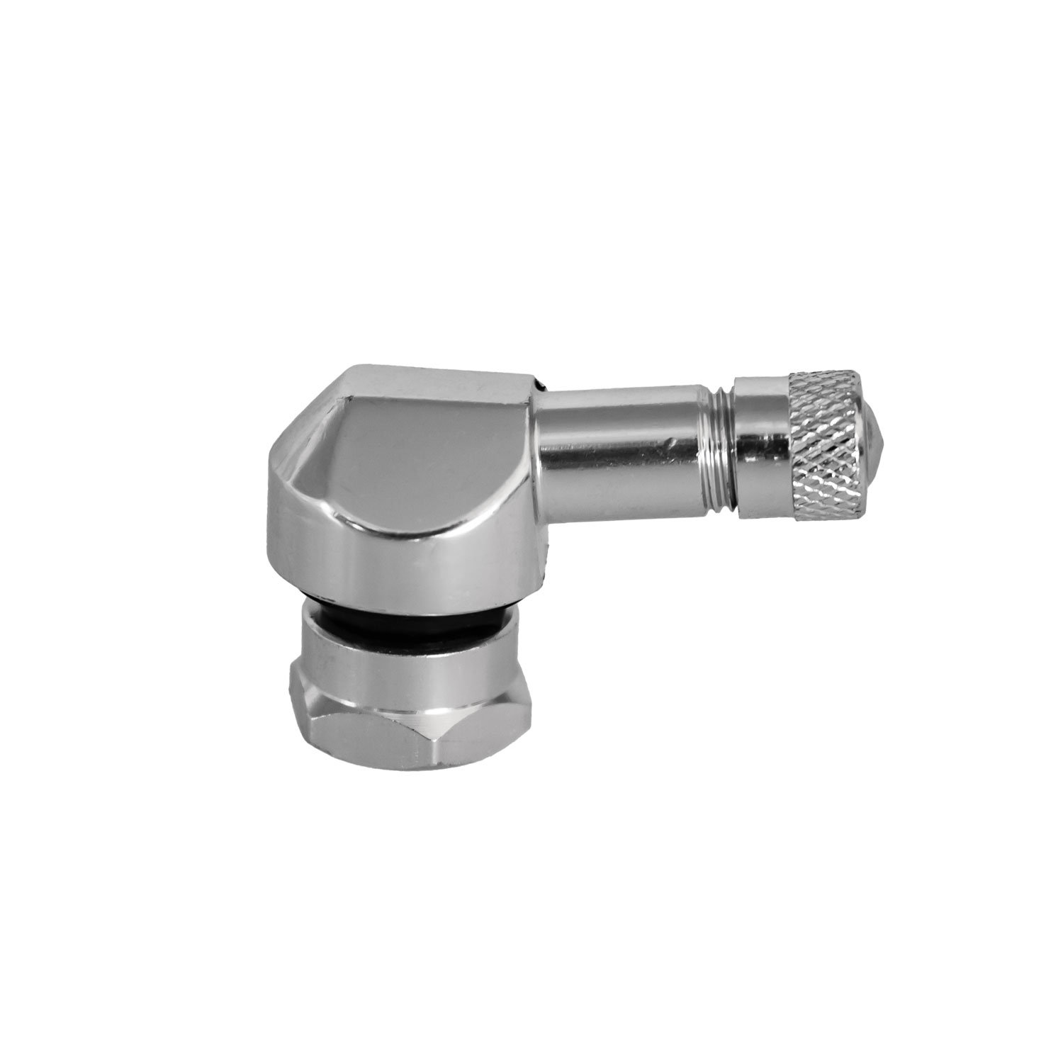 100 Stück - Clamp-In Motorrad Alu-Ventil silber