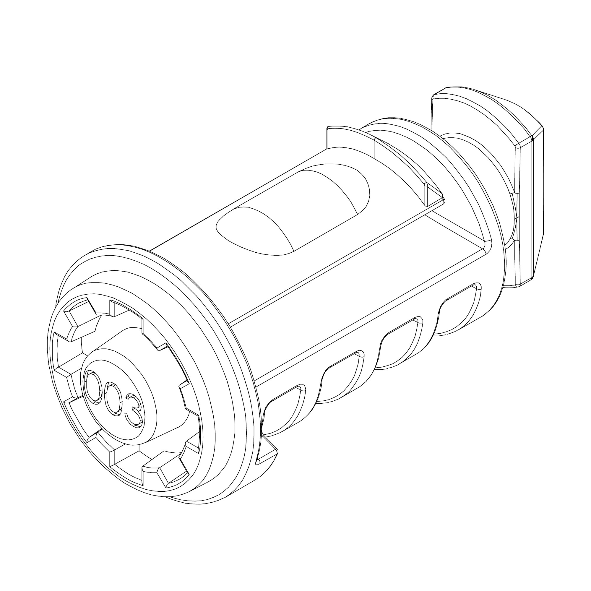 Plastic lock cylinder 2C