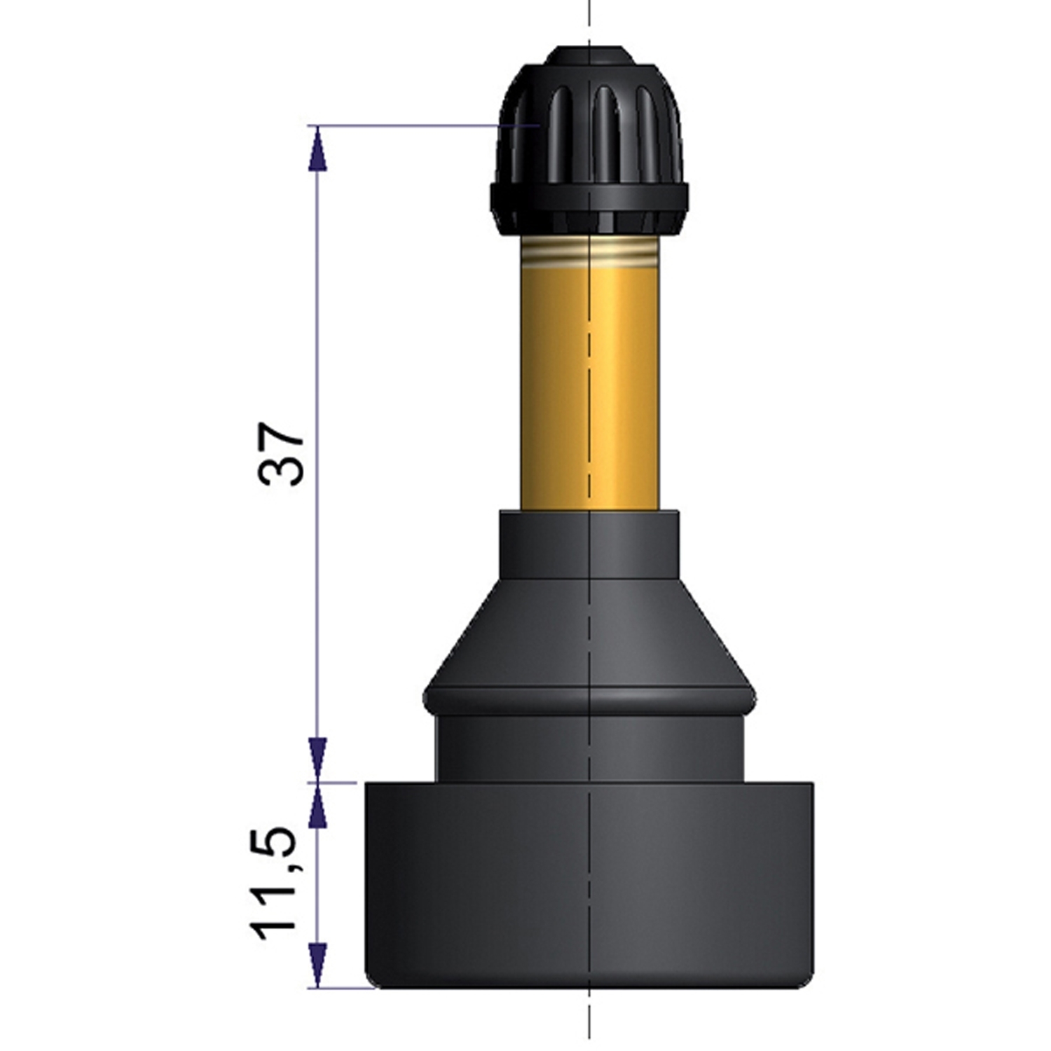 Schrader Hochdruck-Tubeless-Gummiventile - 10 Stück