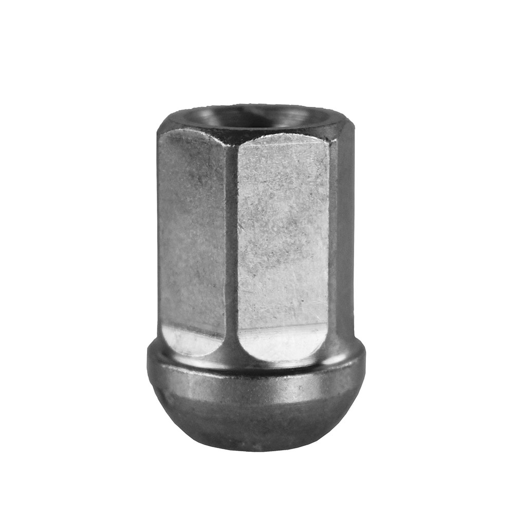 Radmutter silber M12 x 1.50 x  30 mm mit Kugelbund Radius 12 offen