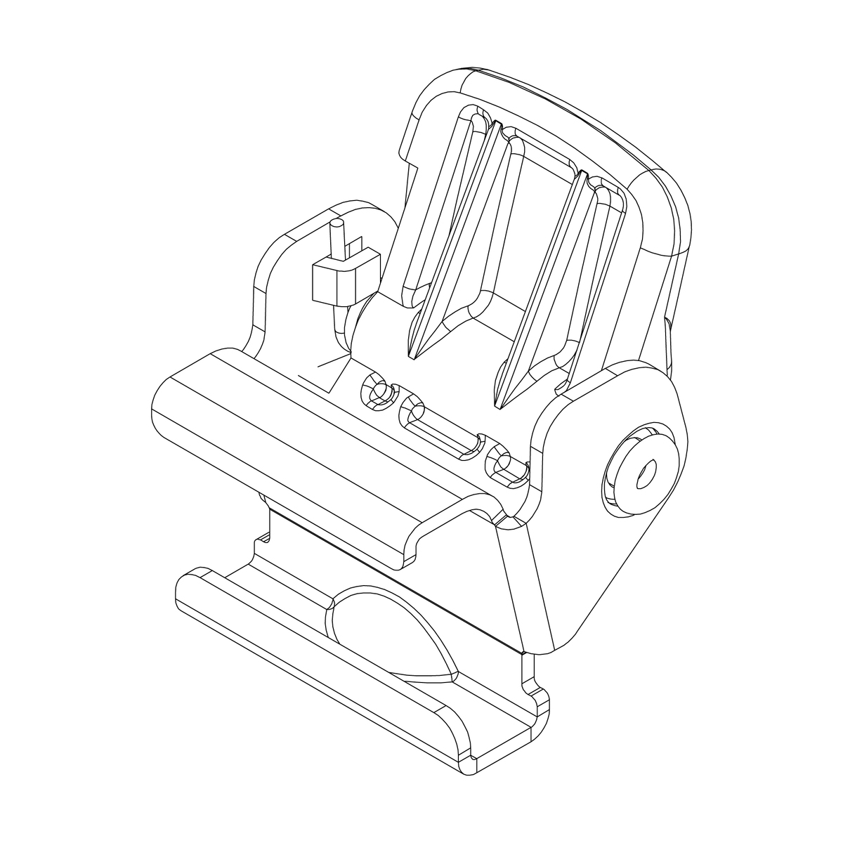 Push button wheel holder