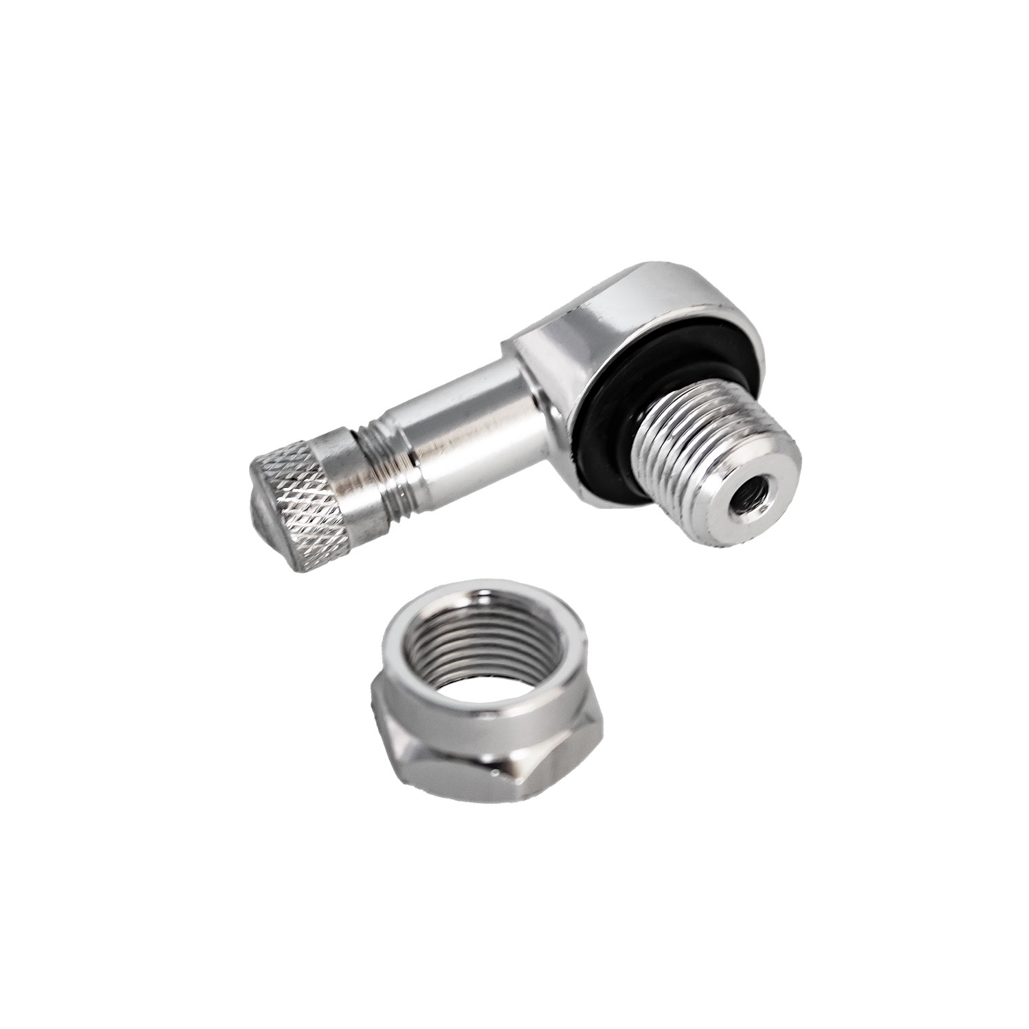 20 Stück - Clamp-In Motorrad Alu-Ventil silber