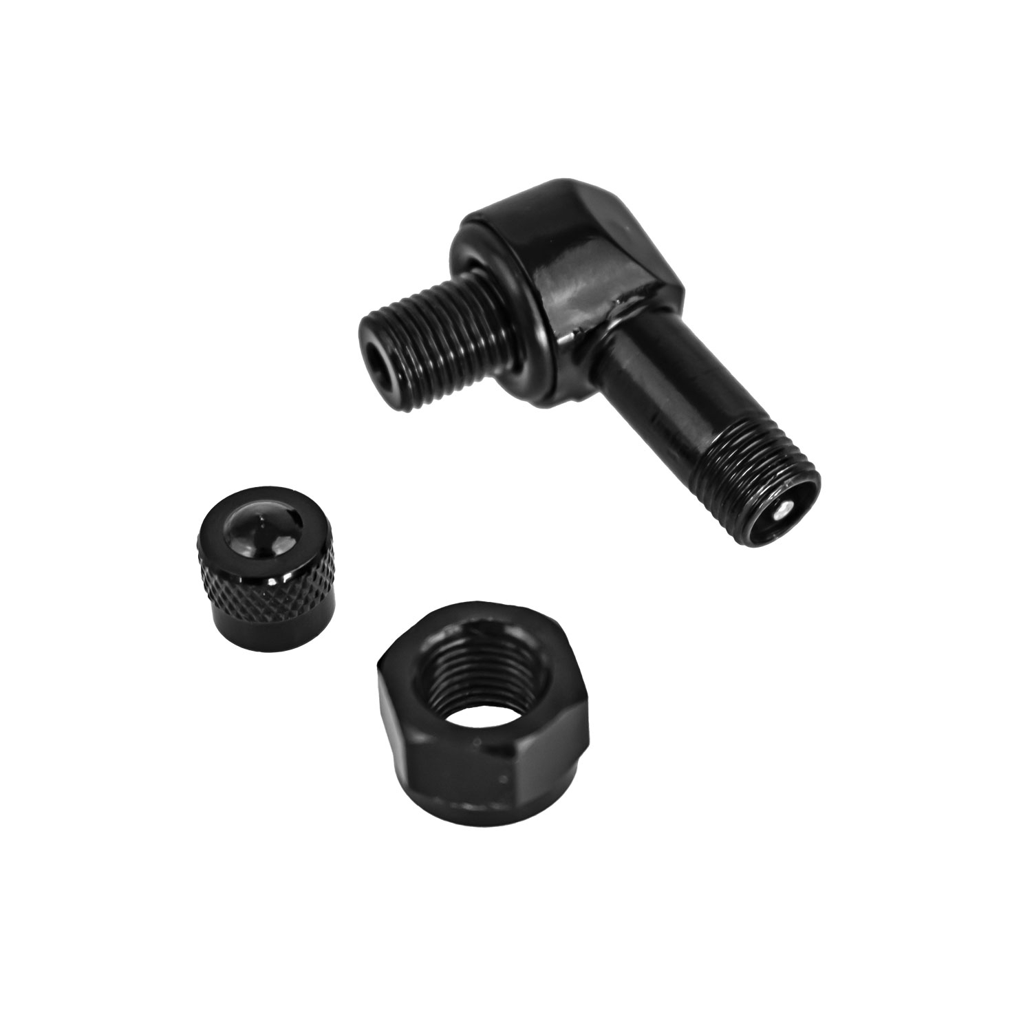 Clamp-In Motorrad Alu-Ventil Schwarz 8,3 mm