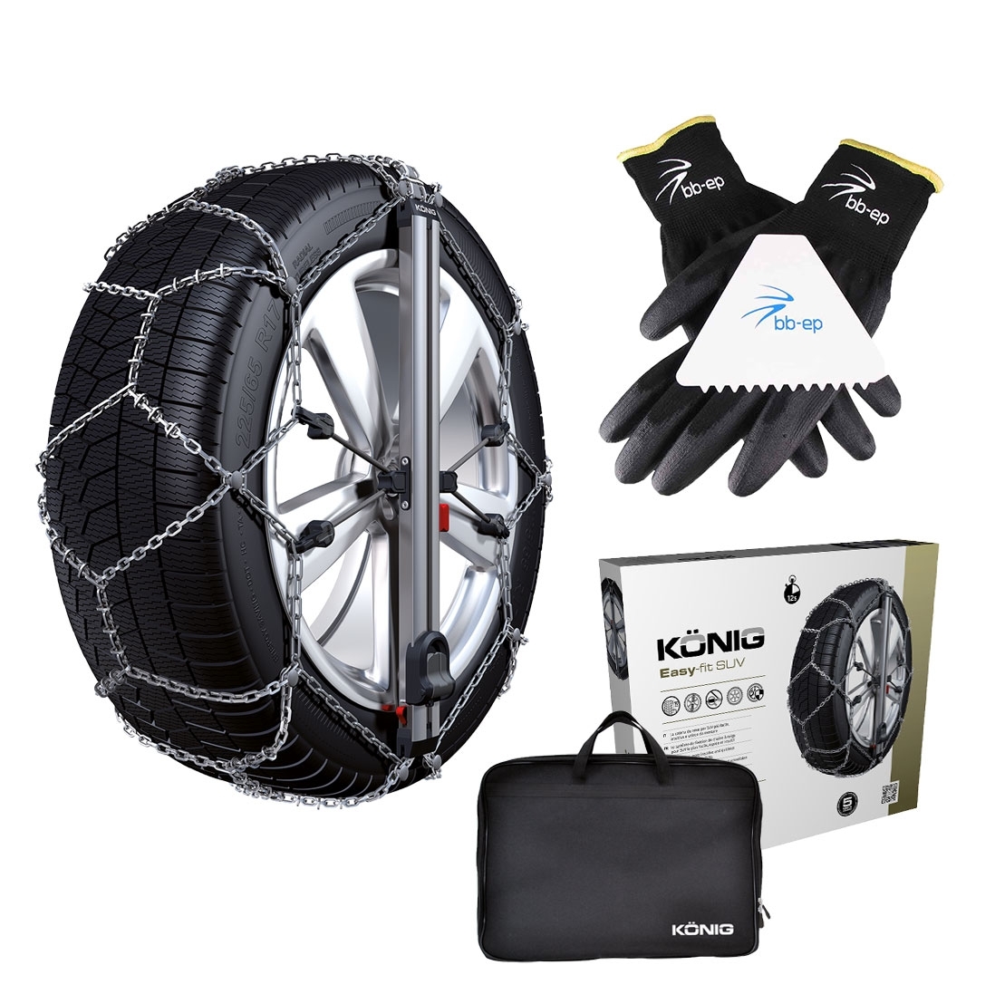Schneekettenset f. Ssang-Yong Kyron (2005) 225/70 R16