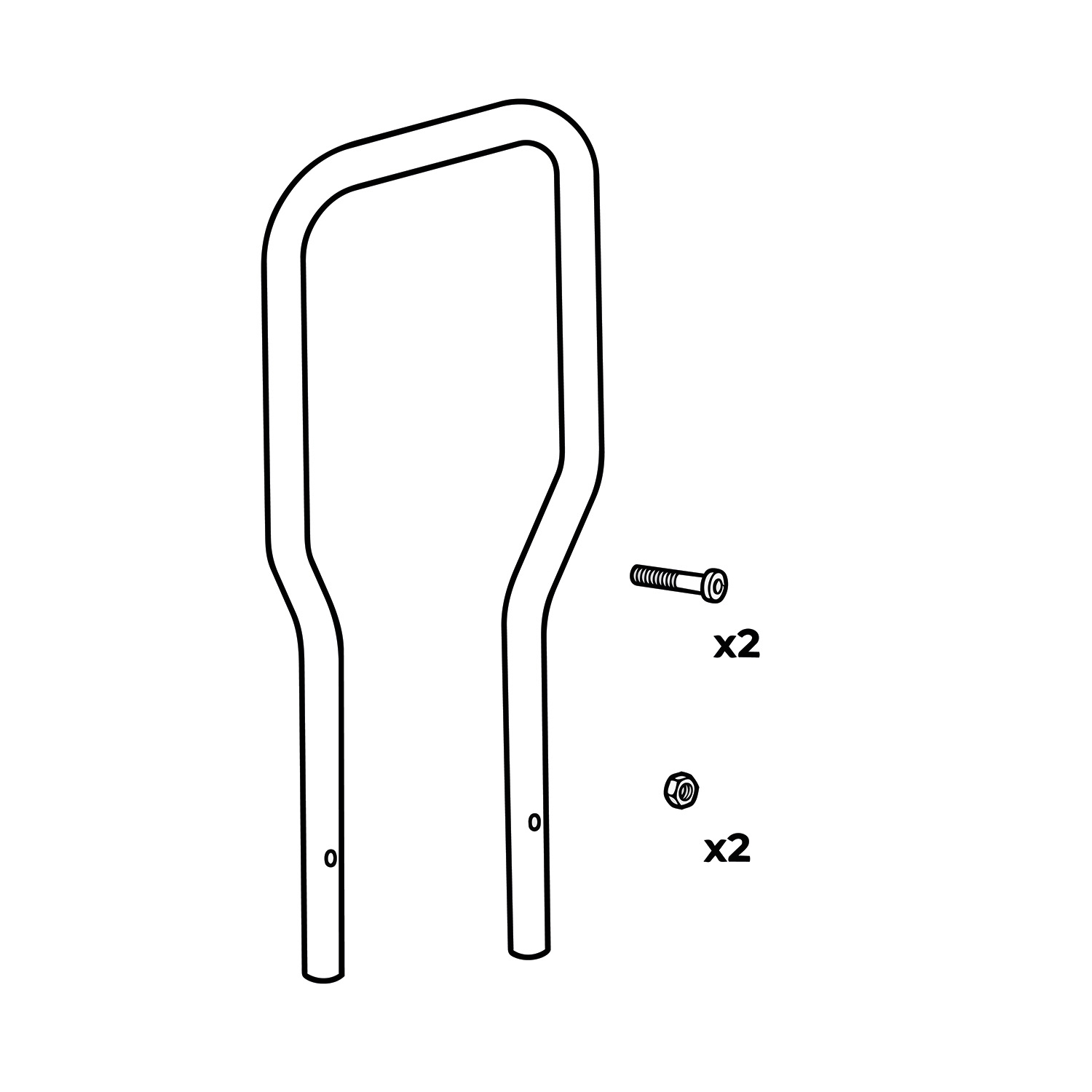 U-frame with bike arm guide