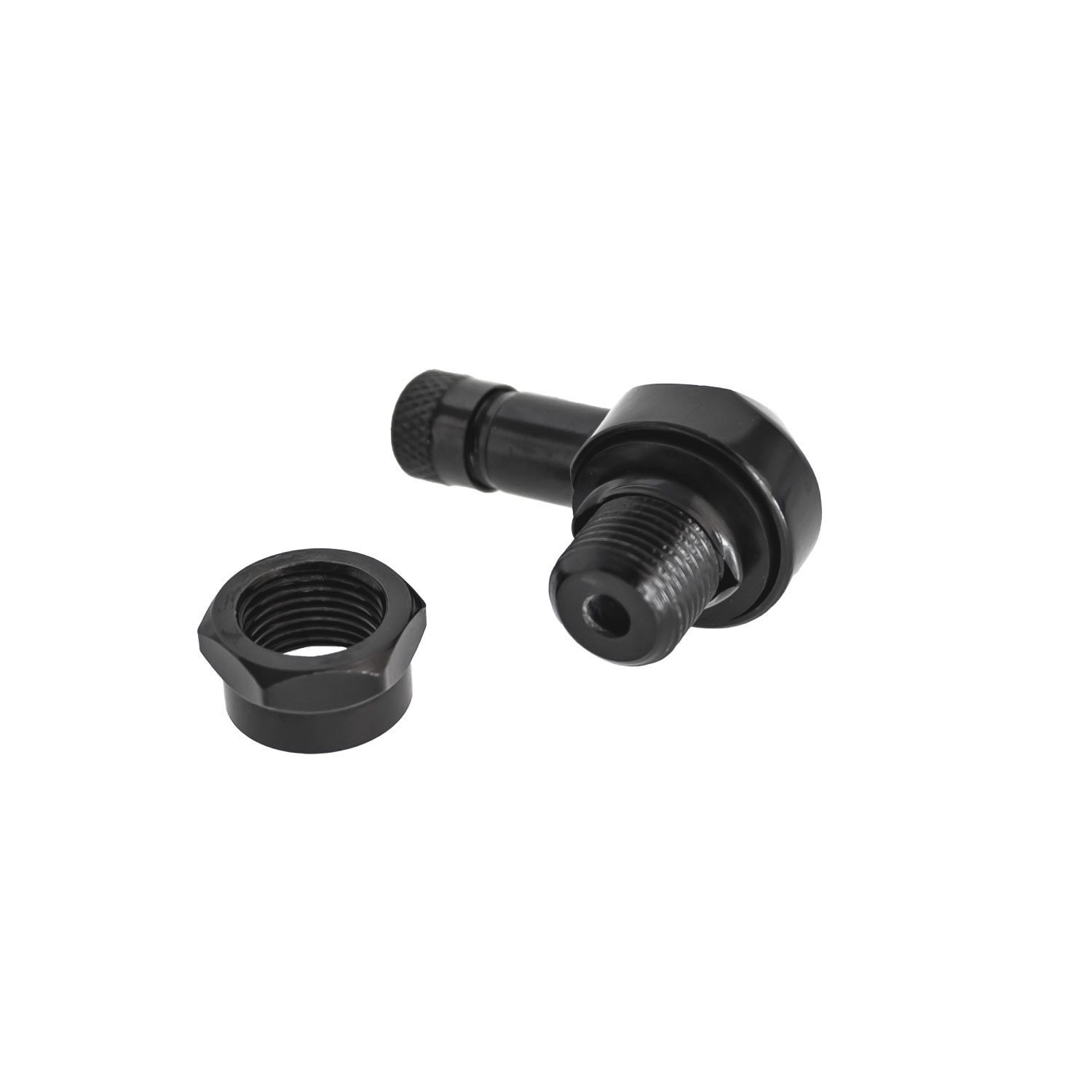 100 Stück - Clamp-In Motorrad Alu-Ventil Schwarz 11,3 mm