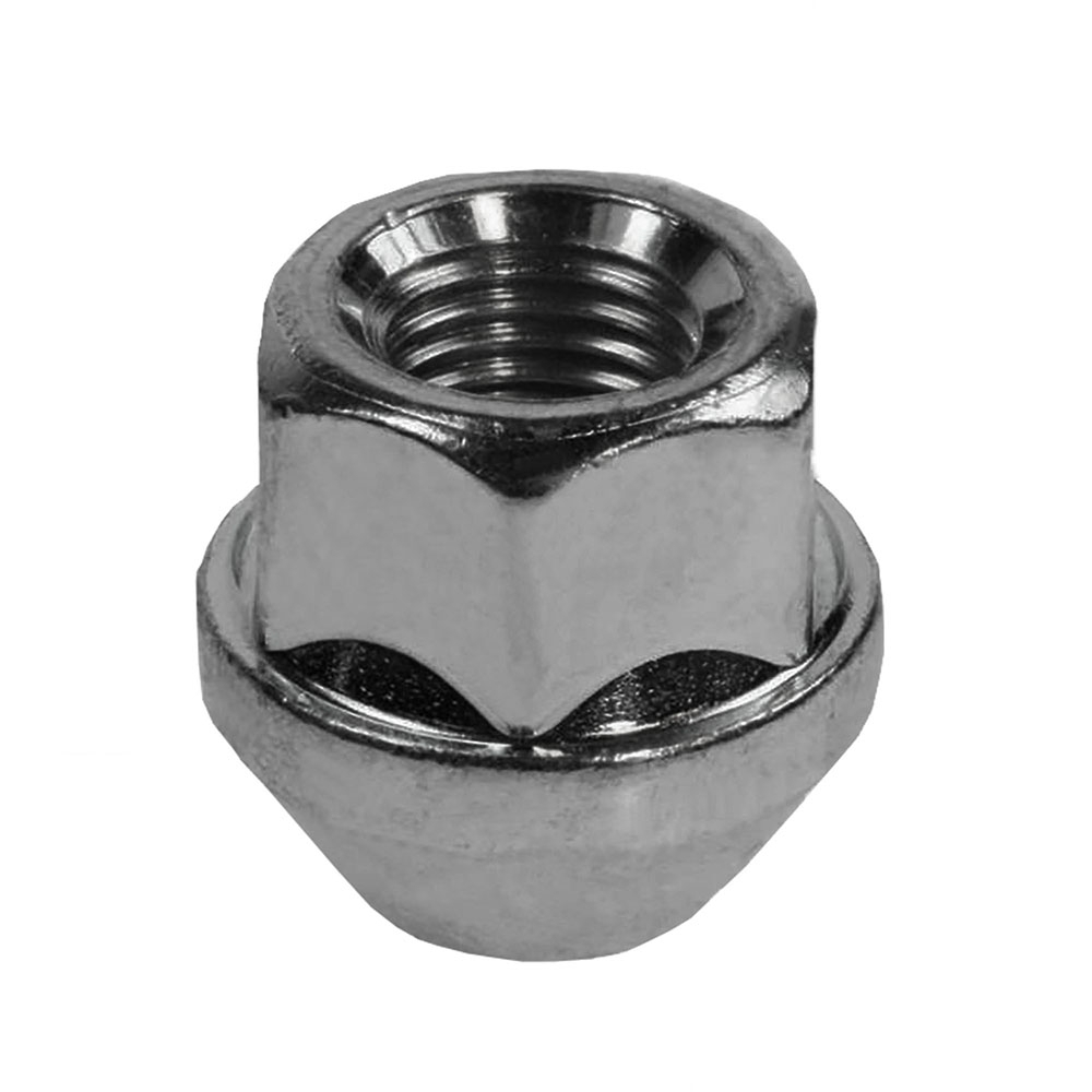 Radmutter silber M12 x 1,25 x 21 mm mit Kegelbund 60° offen