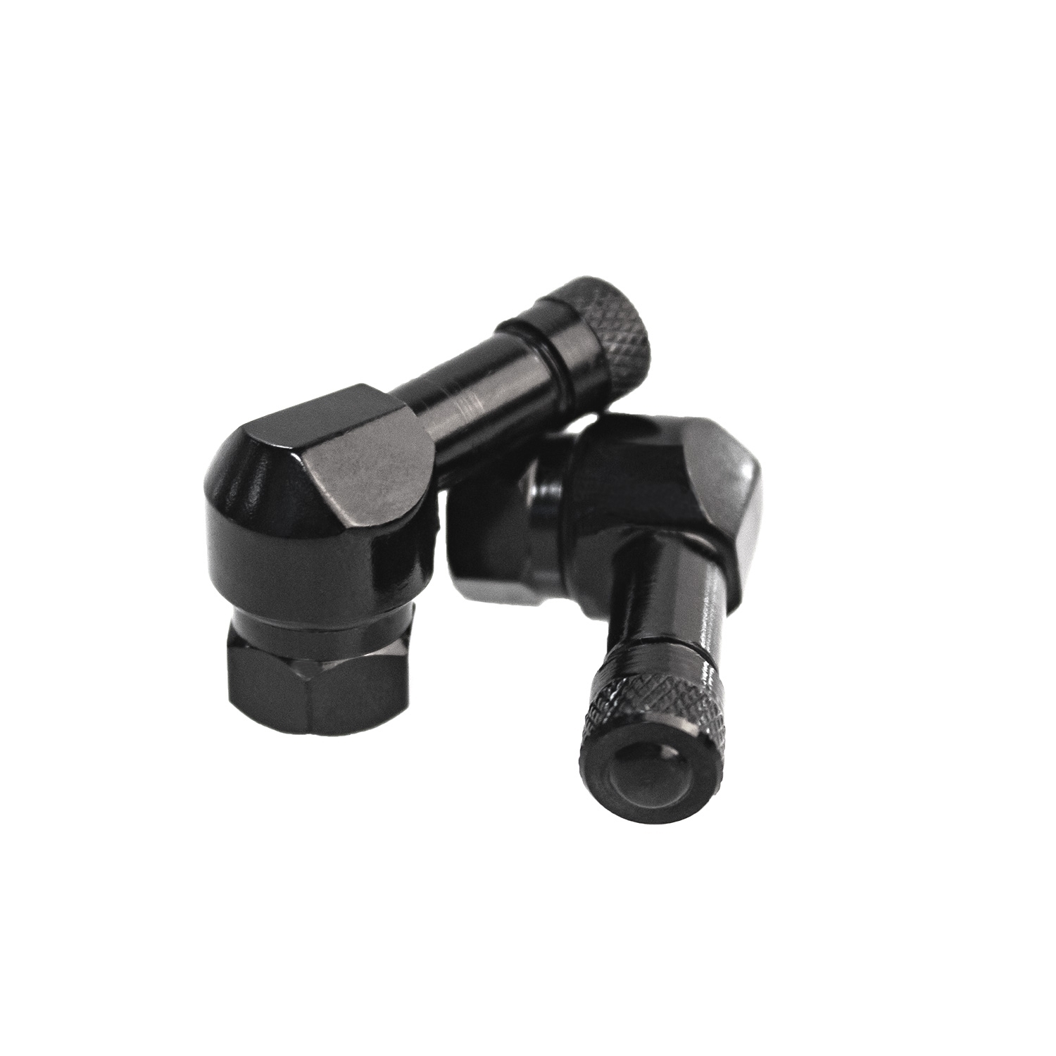 20 Stück - Clamp-In Motorrad Alu-Ventil Schwarz 11,3 mm