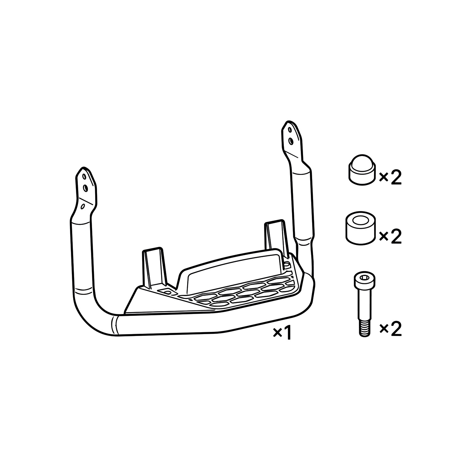 Tilt Pedal Tube PAINT BLACK ST