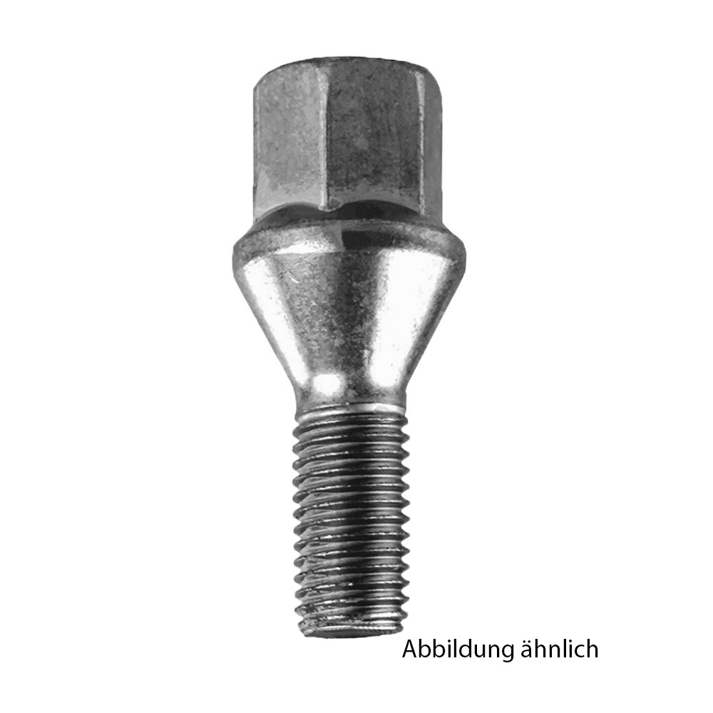 Radschraube silber M12 x 1.25 x 45/71,5 mm mit Kegelbund 60°
